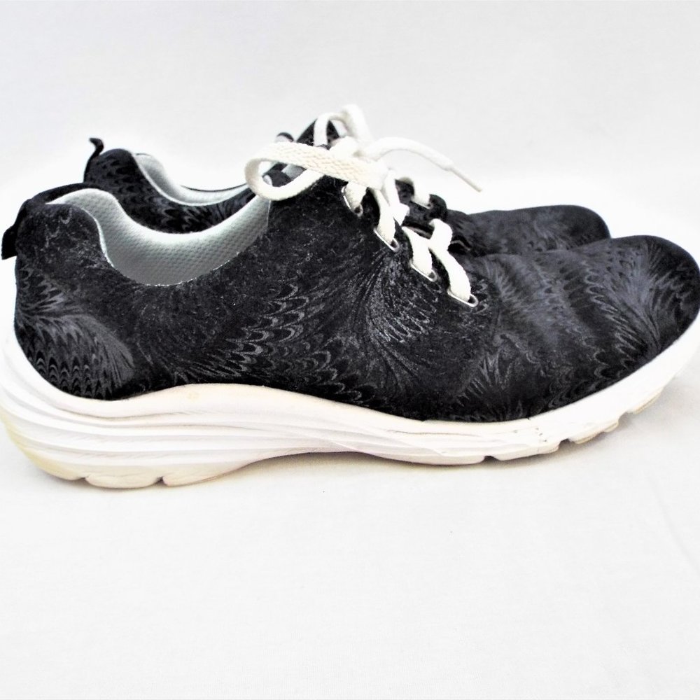 Nurse Mates Align Velocity Orthotic Black Swirl Sneaker Shoes Size 9